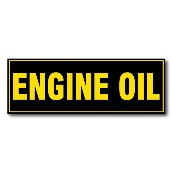 Engine Oil Decal