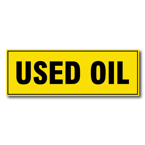 Used Oil Decal